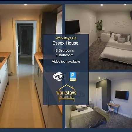 Essex House 3 Double Workstays Uk * Middlesbrough